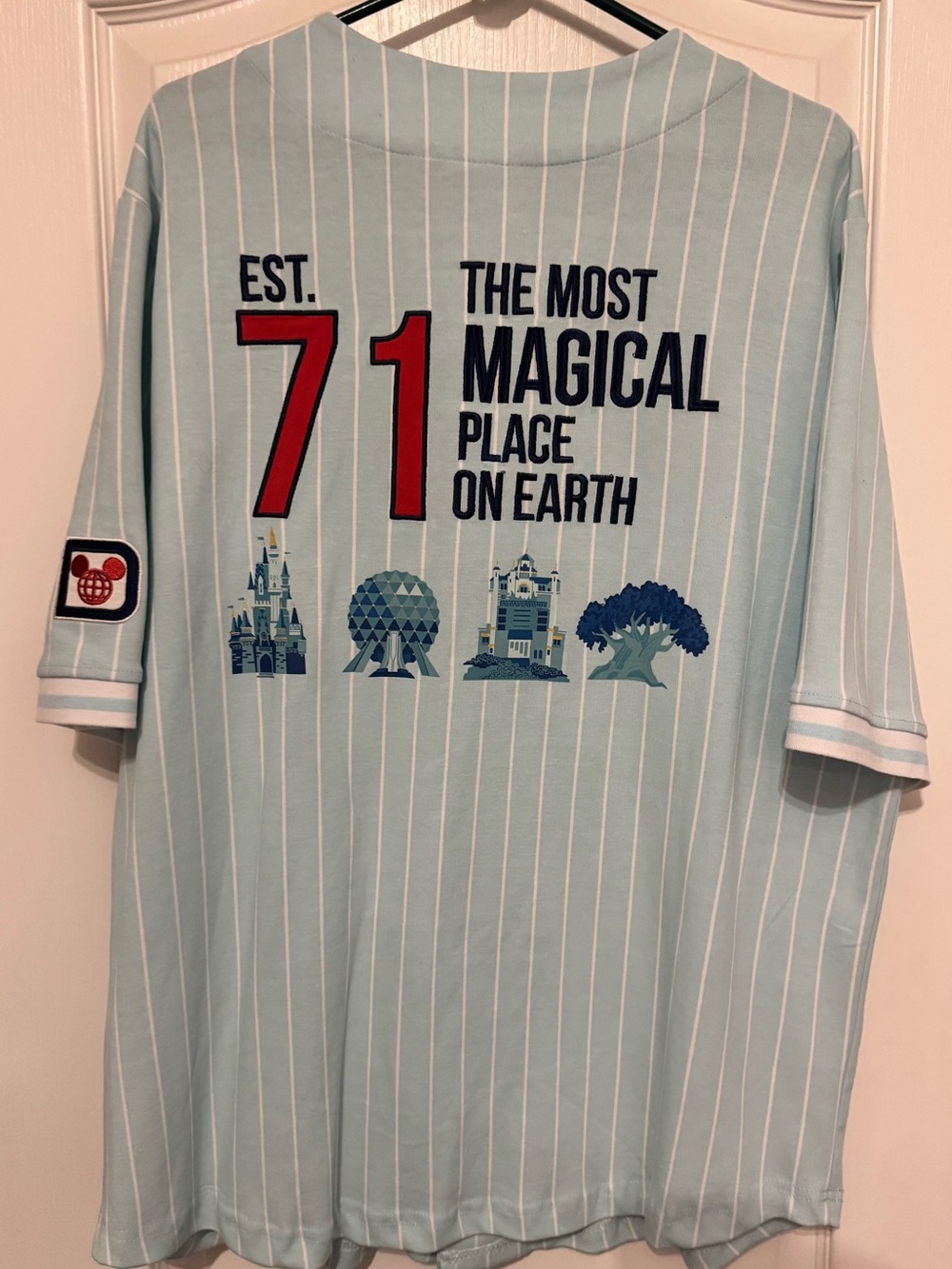 Classic Disney Baseball Jersey'71 The Most Magical Place On Earth Men’s Large